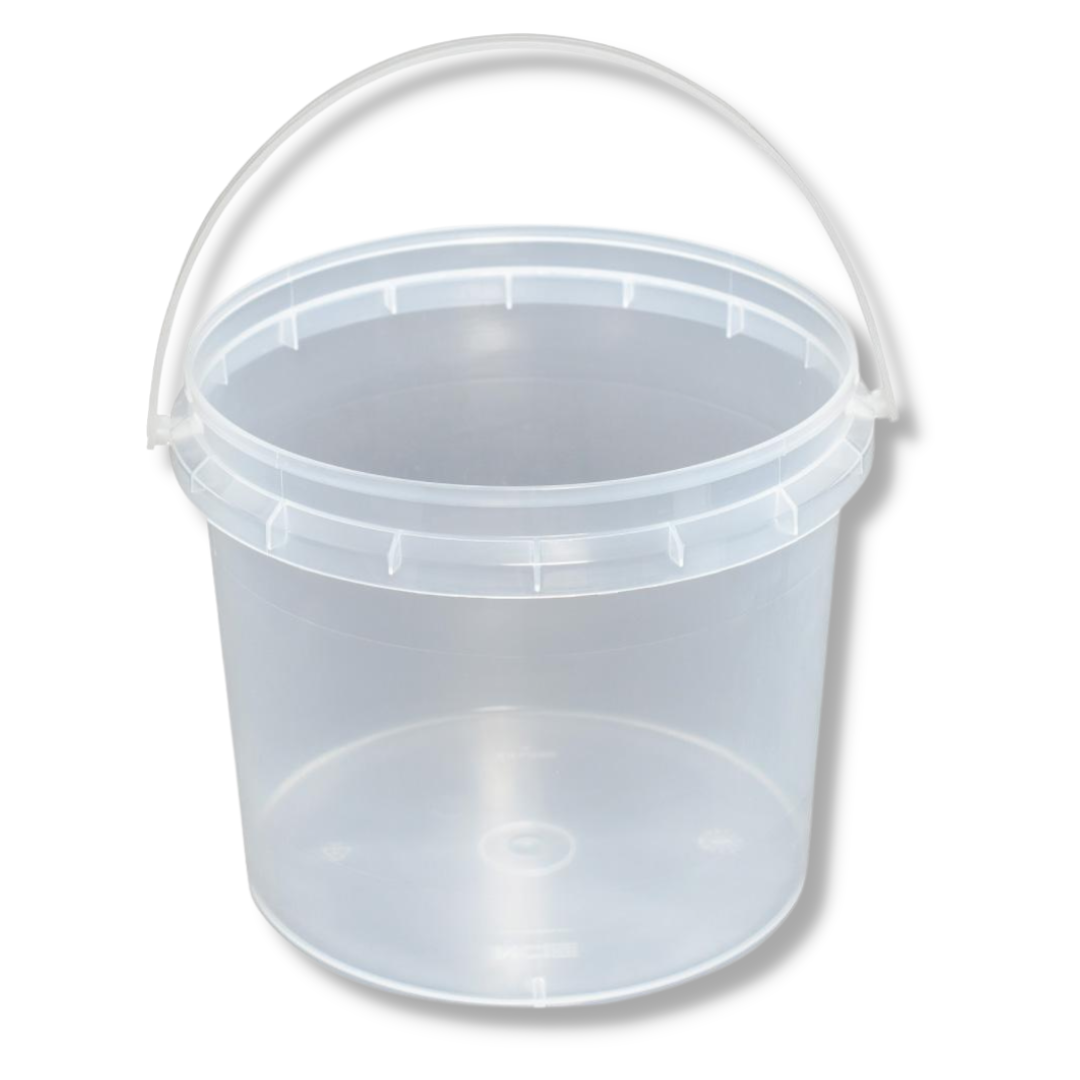 CLEAR ROUND BUCKET WITH LID 2.5L