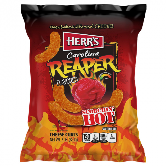 Herr's Carolina Reaper Flavoured Cheese Curls 