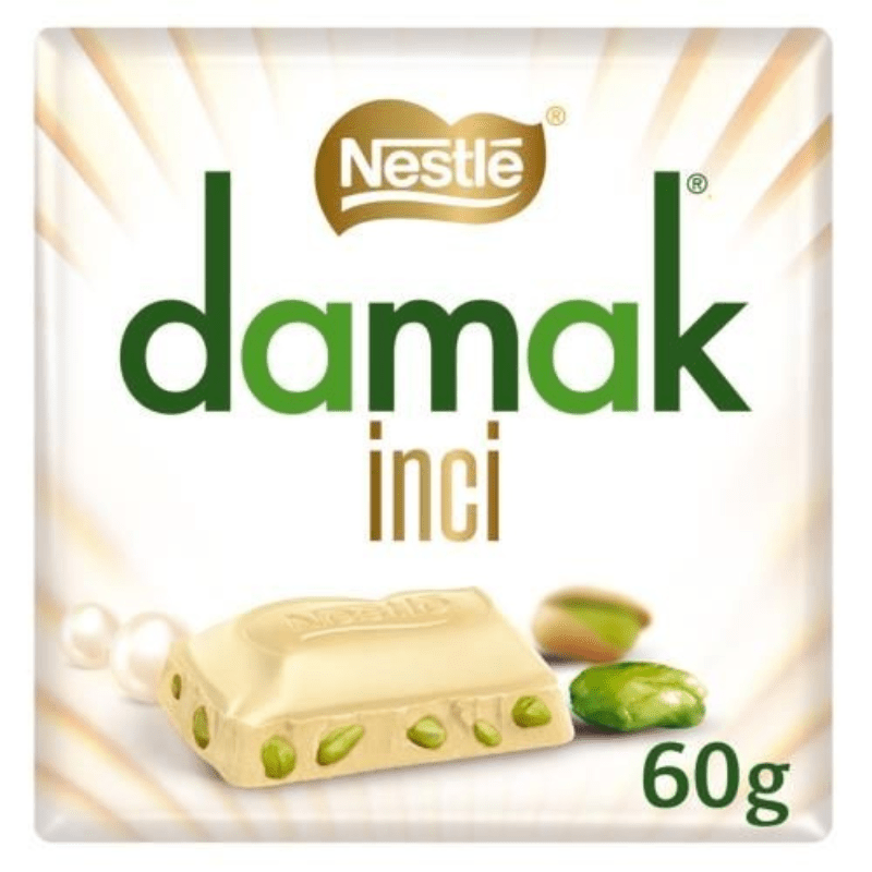 Nestle Damak Inci White Chocolate with Pistachio Bar